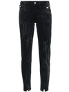 Givenchy Panel Detail Split Hem Jeans In Black