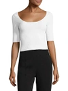 ELIZABETH AND JAMES Maisy Textured Cropped Top,0400096194674