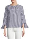 COLLECTIVE CONCEPTS Ruffle Sleeve Top,0400097268820