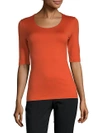 AKRIS Knit Scoop-Neck Top,0400096982791