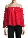 ALICE MCCALL LOVE CONQUER OFF-THE-SHOULDER TOP,0400096745516