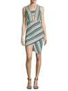 JOA Striped Asymmetrical Dress,0400097591867