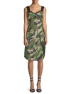 KENDALL + KYLIE Camouflage-Print Slip Dress,0400097964352
