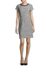 KARL LAGERFELD HEATHERED SHORT-SLEEVE DRESS,0400095471832