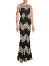 CALVIN KLEIN LACE TRUMPET GOWN,0400096035110