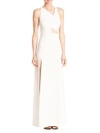 HALSTON HERITAGE Crepe Cutout Gown,0400095049842