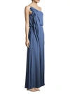 BCBGMAXAZRIA DRAPE COLUMN ONE-SHOULDER GOWN,0400097765536