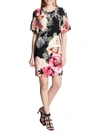 CALVIN KLEIN Shirred Floral Sheath Dress,0400097586819
