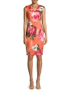 CALVIN KLEIN Floral Sheath Dress,0400097869867