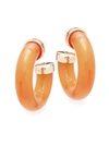 KENNETH JAY LANE Small Amber Hoop Earrings,0400098920588