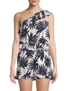LUCCA COUTURE KINSLEY PALM-PRINT ROMPER,0400097631250