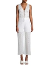 KAS NEW YORK Lace-Up Cropped Jumpsuit,0400098731127