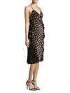 ABS BY ALLEN SCHWARTZ Floral-Print Velvet Wrap Dress,0400097394522