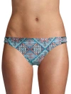 LAUNDRY BY SHELLI SEGAL Tab Side Printed Bikini Bottom,0400097719434