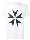 NEIL BARRETT NEIL BARRETT MILITARY STAR PRINT T-SHIRT - WHITE