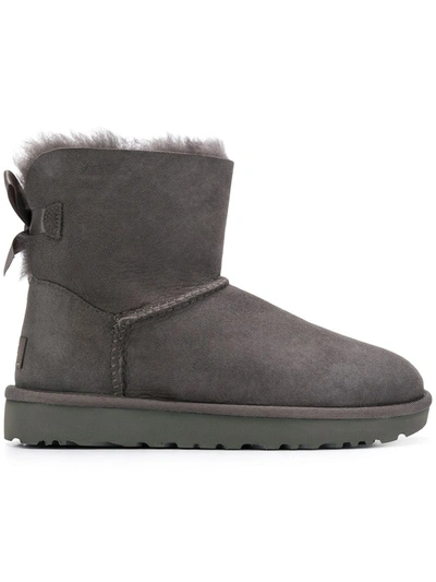 Ugg Mini Bailey Bow Boots In Grey