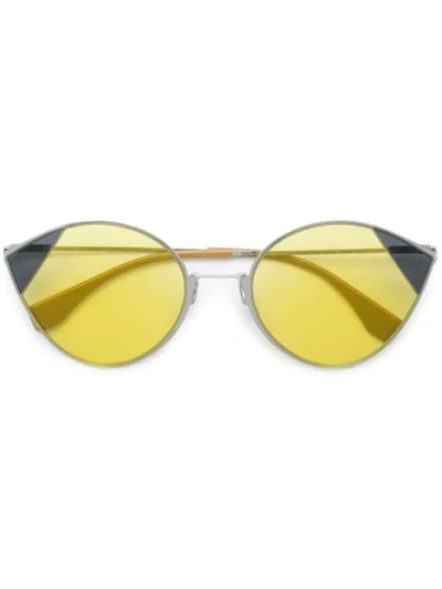 Fendi Cat-eye Tinted Sunglasses In Silver