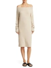 VINCE Off-the-Shoulder Cashmere Dress,0400098489881