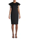 CALVIN KLEIN FLUTTER-SLEEVE SHEATH DRESS,0400096850474