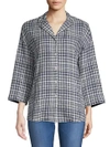 LAFAYETTE 148 ANALEIGH CHECKERED BLOUSE,0400098242628