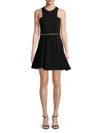 CUSHNIE ET OCHS Fit-&-Flare Zip Dress,0400096722973