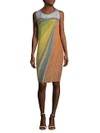 AKRIS Field-Print Silk Shift Dress,0400096982506