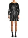ISABEL MARANT Pleated Leather Mini Dress,0400097402752