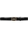 GUCCI LEATHER BELT WITH GUCCI PRINT BUCKLE