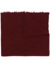 Faliero Sarti Fringed Oversized Scarf In Red