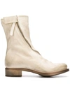 CHEREVICHKIOTVICHKI CHEREVICHKIOTVICHKI GOODYEAR CURVED ZIP BOOTS - WHITE