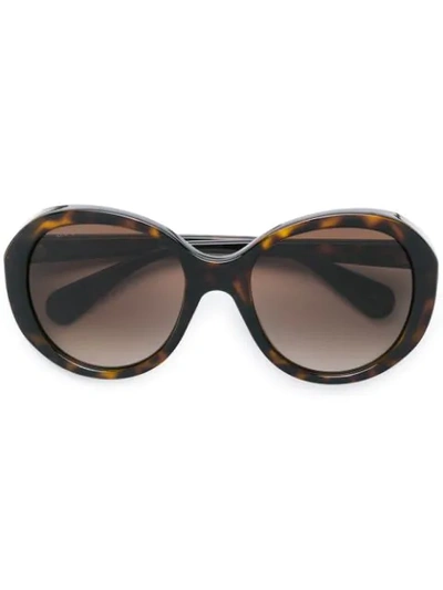 Gucci Eyewear Round Tinted Sunglasses - 棕色 In Brown