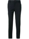 Pt01 Cropped Straight-leg Trousers In Black