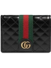 GUCCI LEATHER CARD CASE WITH DOUBLE G