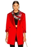 MSGM MSGM DOUBLE BREASTED BLAZER IN RED