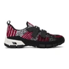 Prada Crossection Knit Black And Red Trainers