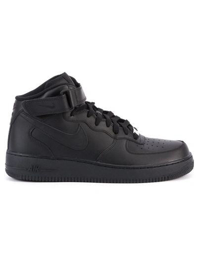 Nike Air Force 1 Mid '07 "triple Black" Trainers In Black/black