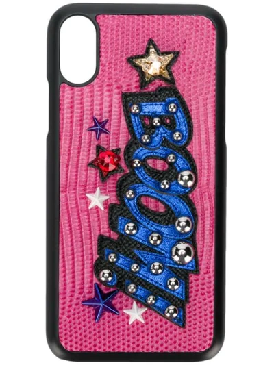 Dolce & Gabbana Boom! Patch Iphone X Case In Pink