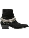 AMIRI chain embellished ankle boots