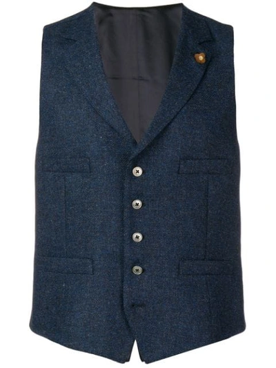 Lardini Tailored Waistcoat In Blue