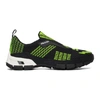 PRADA Black & Green Crossection Slip-On Sneakers