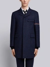 THOM BROWNE THOM BROWNE ENGINEERED STRIPE CLASSIC UNCONSTRUCTED CHESTERFIELD OVERCOAT,MOU537A0357112559310