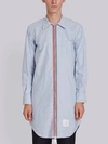 THOM BROWNE THOM BROWNE THIGH-LENGTH ZIP-FRONT OXFORD SHIRT,MWL245A0013912550322