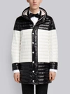 THOM BROWNE THOM BROWNE BICOLOR QUILTED DOWN SATIN TECH COAT,MOD013X0286012706701