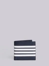 Thom Browne Billfold 4 Bar Stripe In Blue