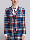 THOM BROWNE THOM BROWNE 苏格兰格纹斜纹高袖笼单排扣西服外套,MJC159A0361112559156
