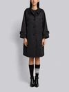 THOM BROWNE THOM BROWNE MOIRE TRACEE BOW BACK OVERCOAT,FOC400A0394712706490