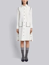 THOM BROWNE THOM BROWNE CONTRAST STITCH MILANO TECH SHIRTDRESS,FJD032A0401712706395