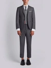 THOM BROWNE MEDIUM GREY SUPER 120'S WOOL TWILL CLASSIC SUIT AND TIE,MSC001A0062611852452