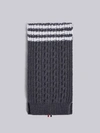 THOM BROWNE THOM BROWNE CHUNKY CABLE CASHMERE SCARF,MKS045A0001112559701