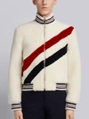 THOM BROWNE THOM BROWNE KNITTED STRIPE BLOUSON JACKET,MJO048A0282112706687